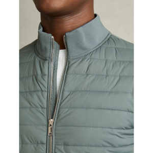 REISS FREDDIE Interlock Hybrid Funnel Neck Jacket